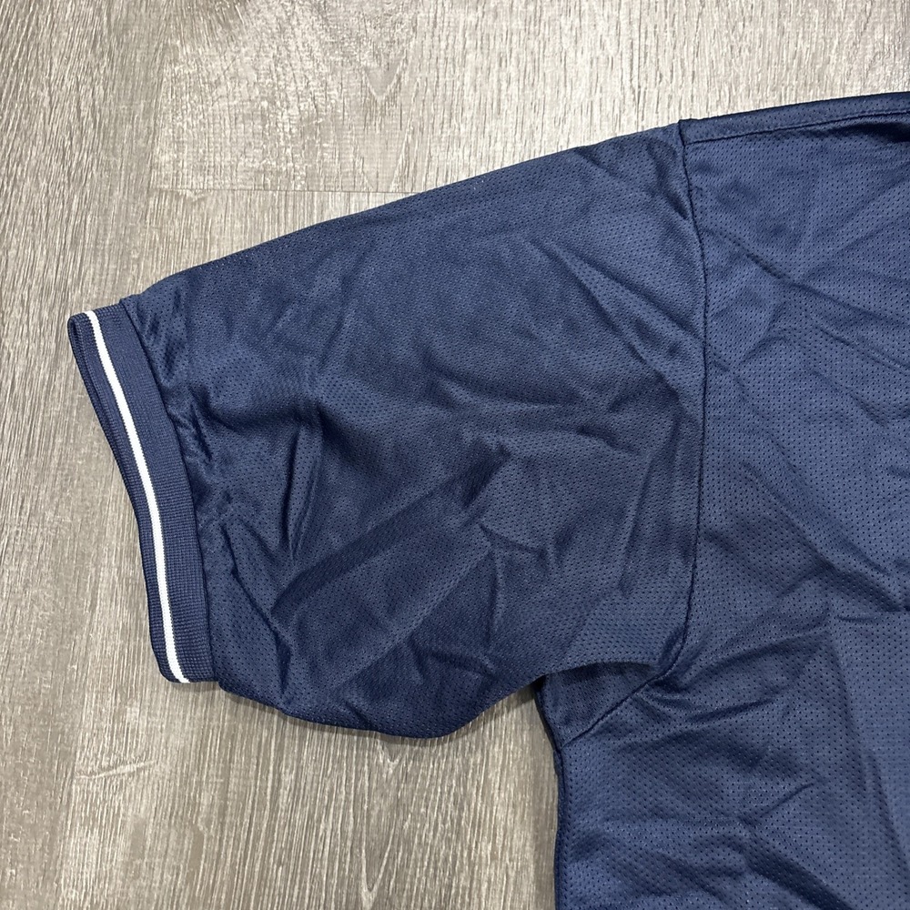 VTG Nike Dri Fit Pullover Mesh Baseball Athletic Jersey Mens XL Navy Retro Shirt - Picture 6 of 16
